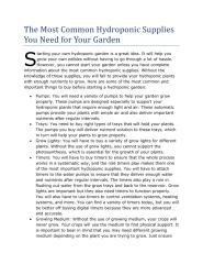 The Most Common Hydroponic Supplies You Need for Your Garden.pdf