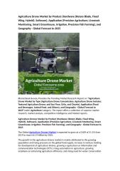 Agriculture Drone Market by Product, Application, and Geography - Global Forecast to 2025.docx