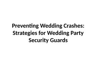 Preventing Wedding Crashes.pptx