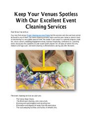 Keep Your Venues Spotless With Our Excellent Event Cleaning Services.pdf