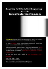 Coaching for B.tech Civil Engieering at TCCI.doc