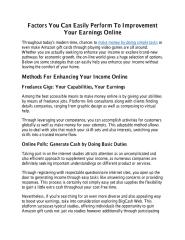 Factors You Can Easily Perform To Improvement Your Earnings Online.pdf