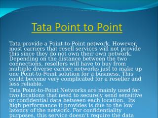 Tata Point to Point.ppt